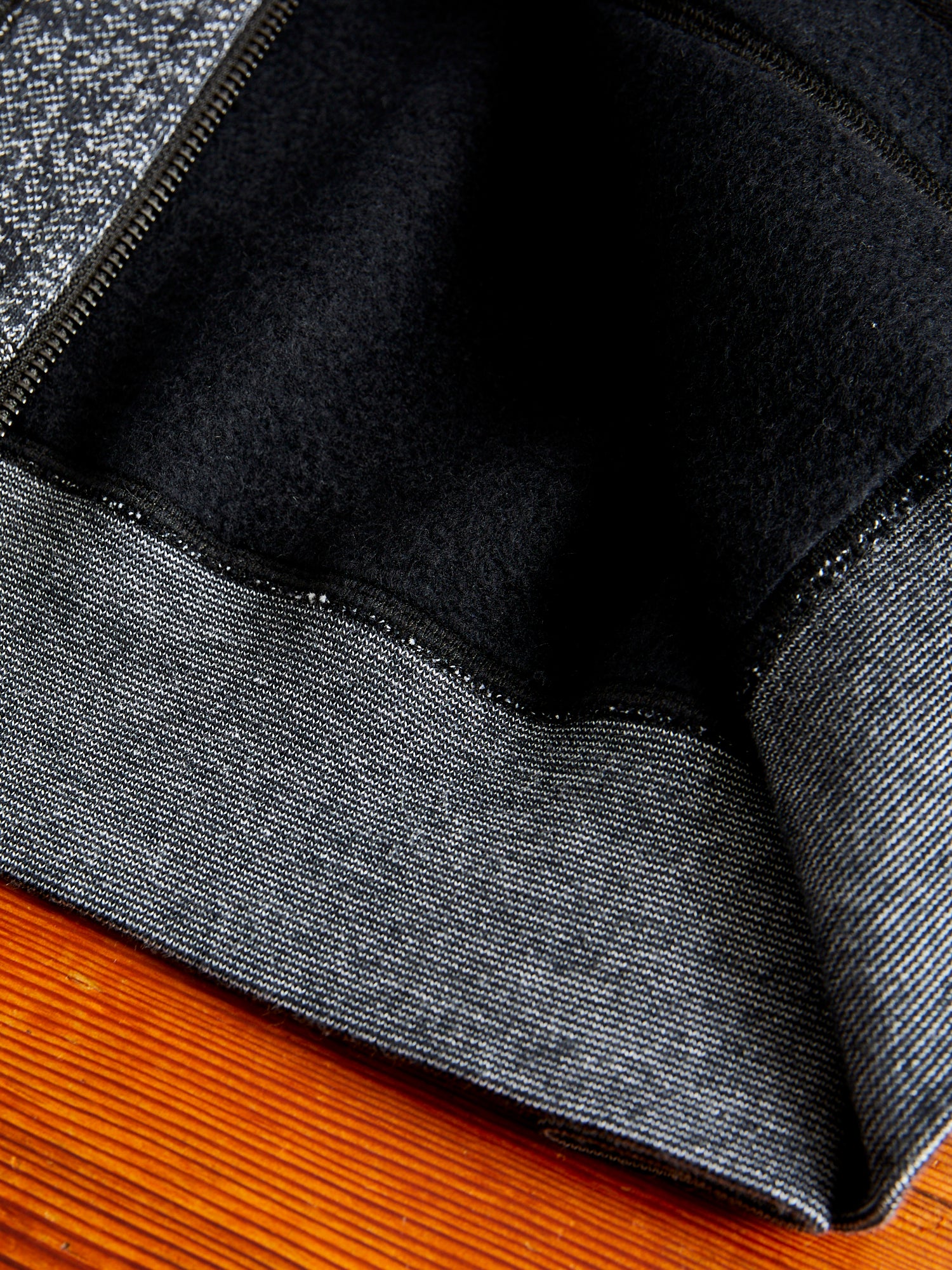 "Tiger Fleece" Zip Hoodie in Black - Image 6