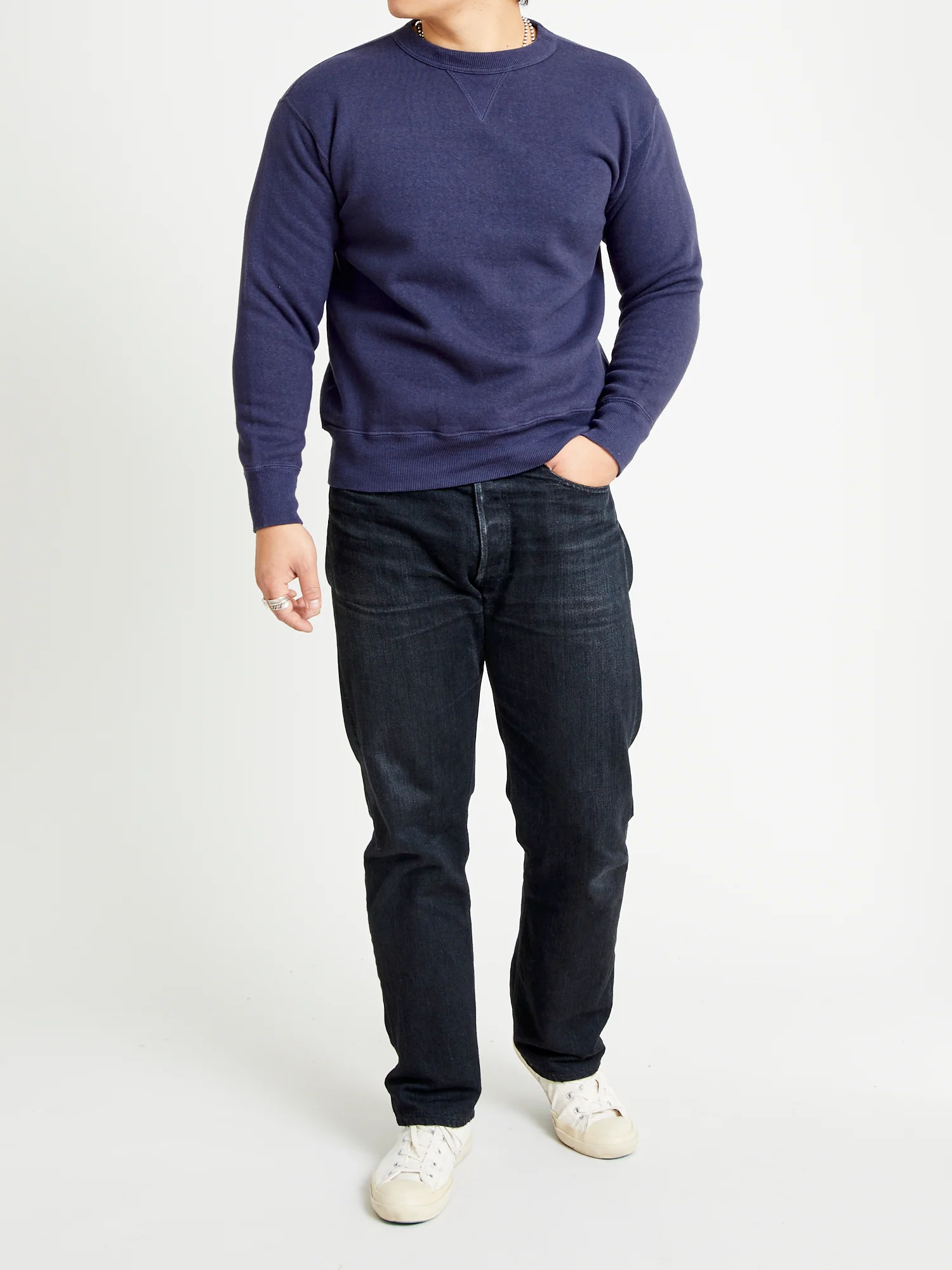 Tsuriami Loopwheel Sweatshirt in Navy - Image 9
