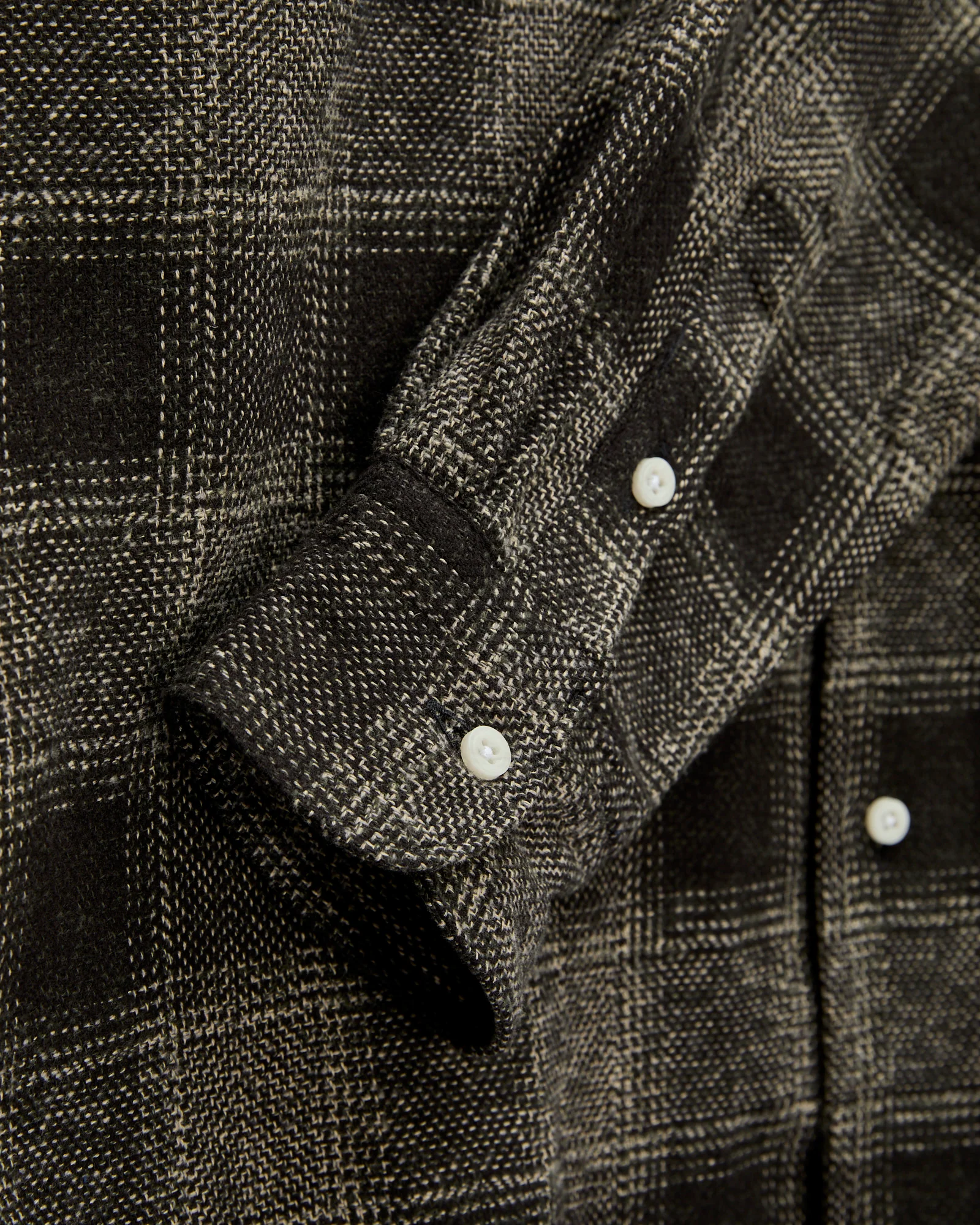 Tweed Check Camp Shirt in Black - Image 6