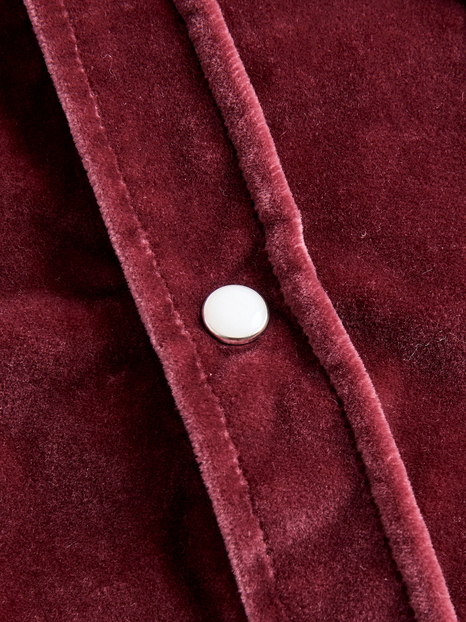 Velvet Western Pearl Snap Shirt in Plum - Image 5
