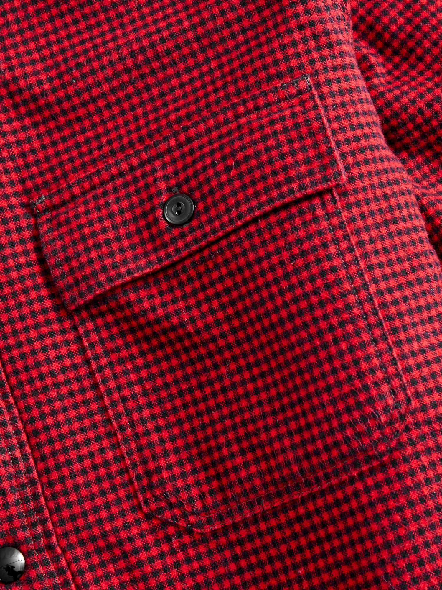 Vermont Lined Overshirt in Red Black - Image 5
