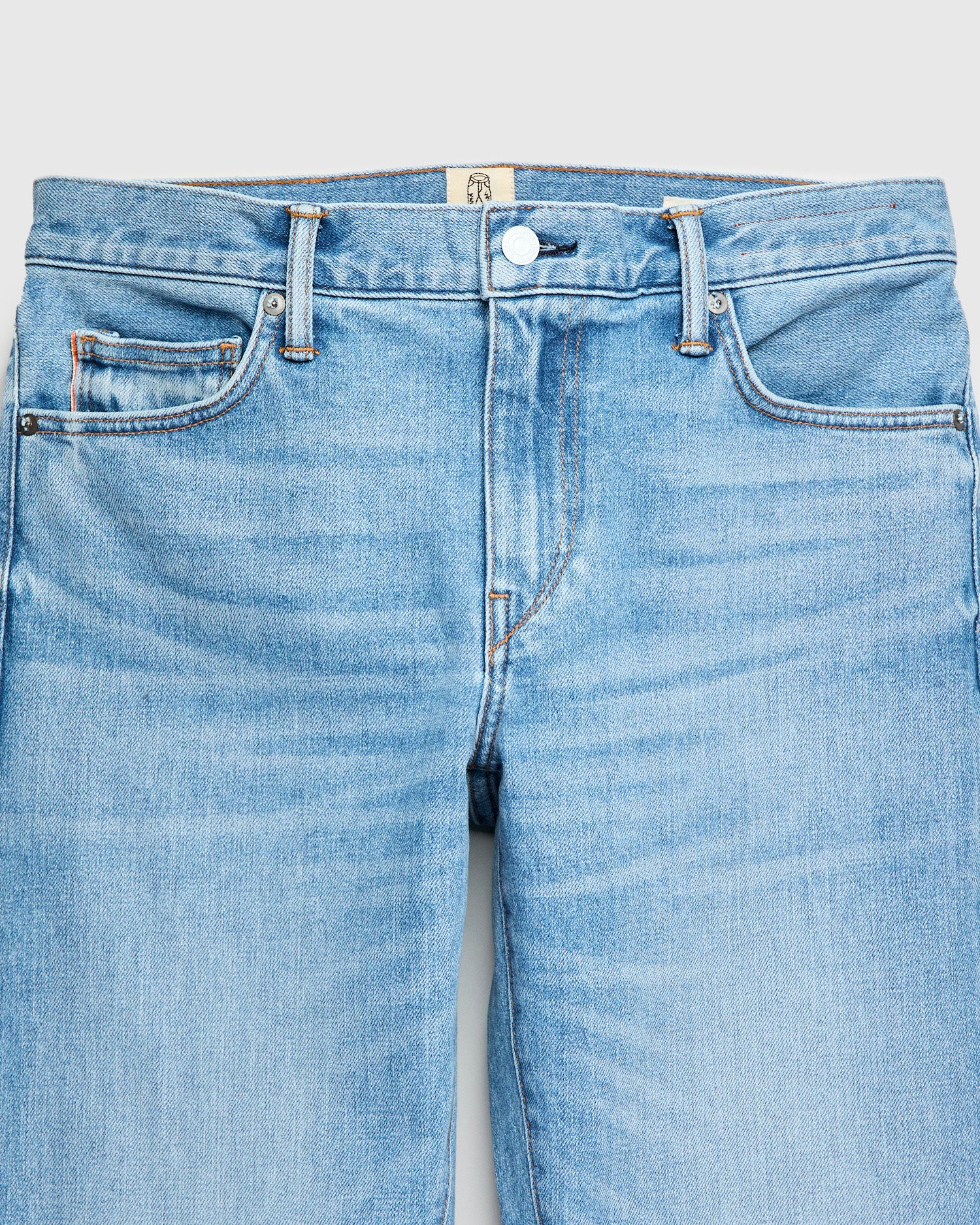"Vinnie" 14oz Washed Indigo Stretch Selvedge Denim - Barrel Wide Straight - Image 5