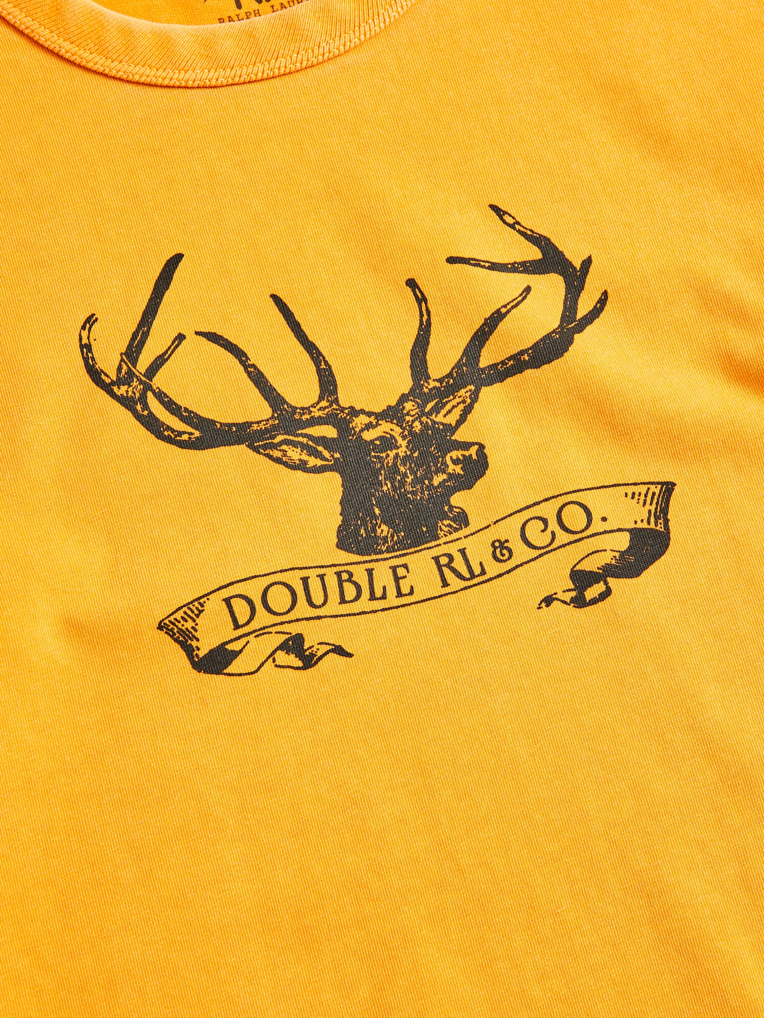 Vintage Knit Graphic T-Shirt in Yellow Buck - Image 4