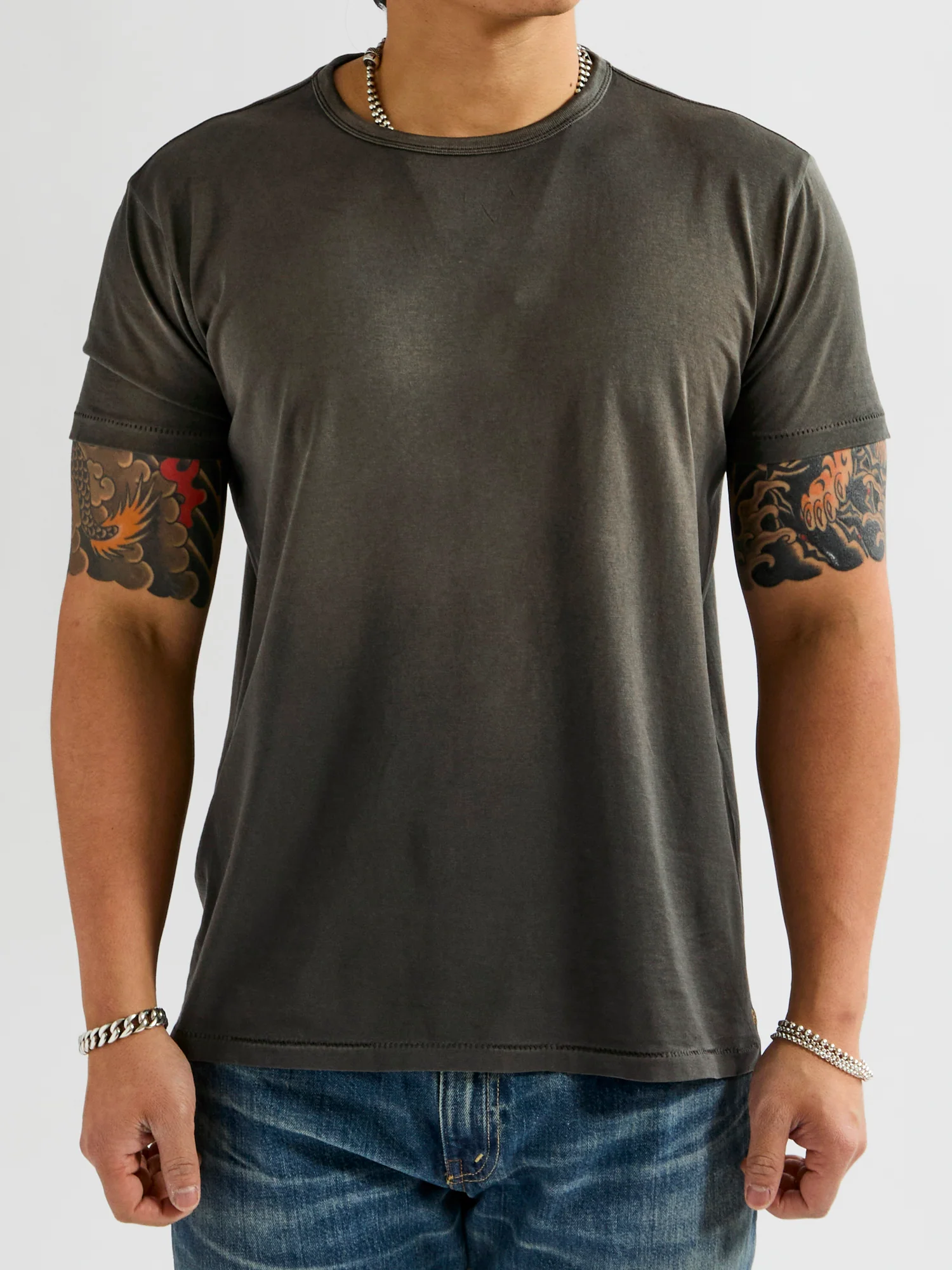 Vintage Knit T-Shirt in Squire Brown Black - Image 2