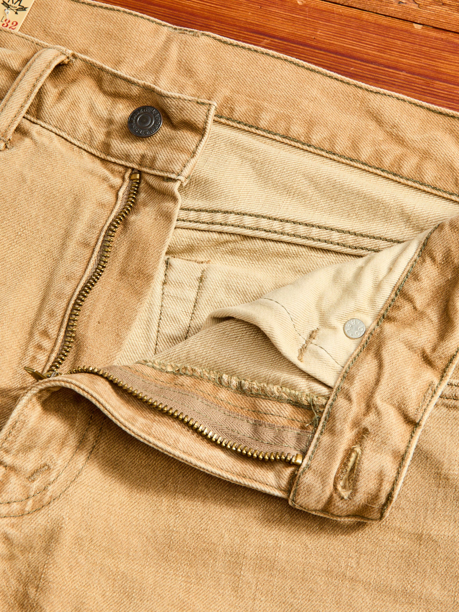 Vintage Tan 13.6oz Washed Denim - High Slim Fit - Image 7