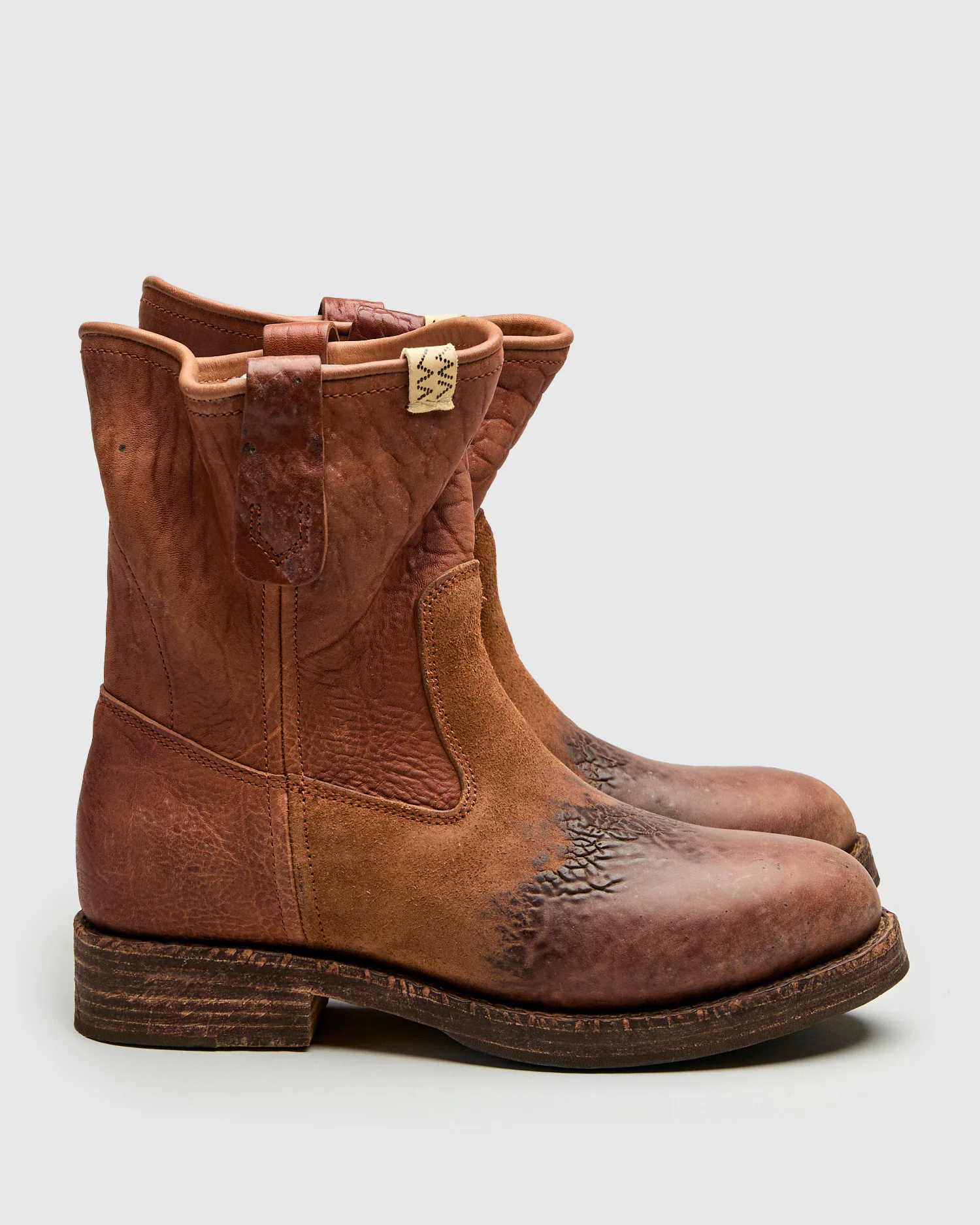 Wabanaki Engineer Boots-Folk in Brown - Image 3