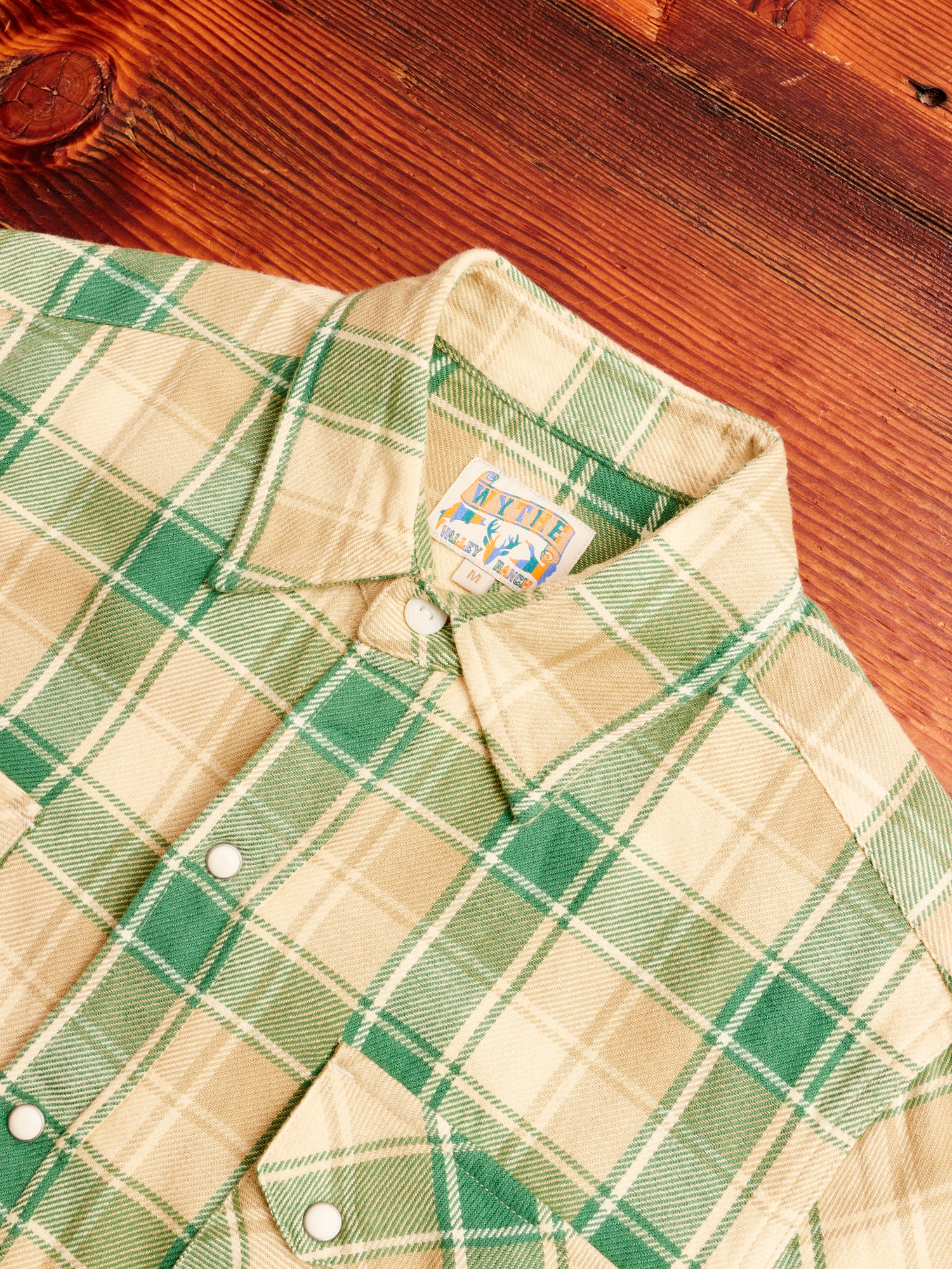 Washed Flannel Pearl Snap Shirt in San Luis Valley - Image 3