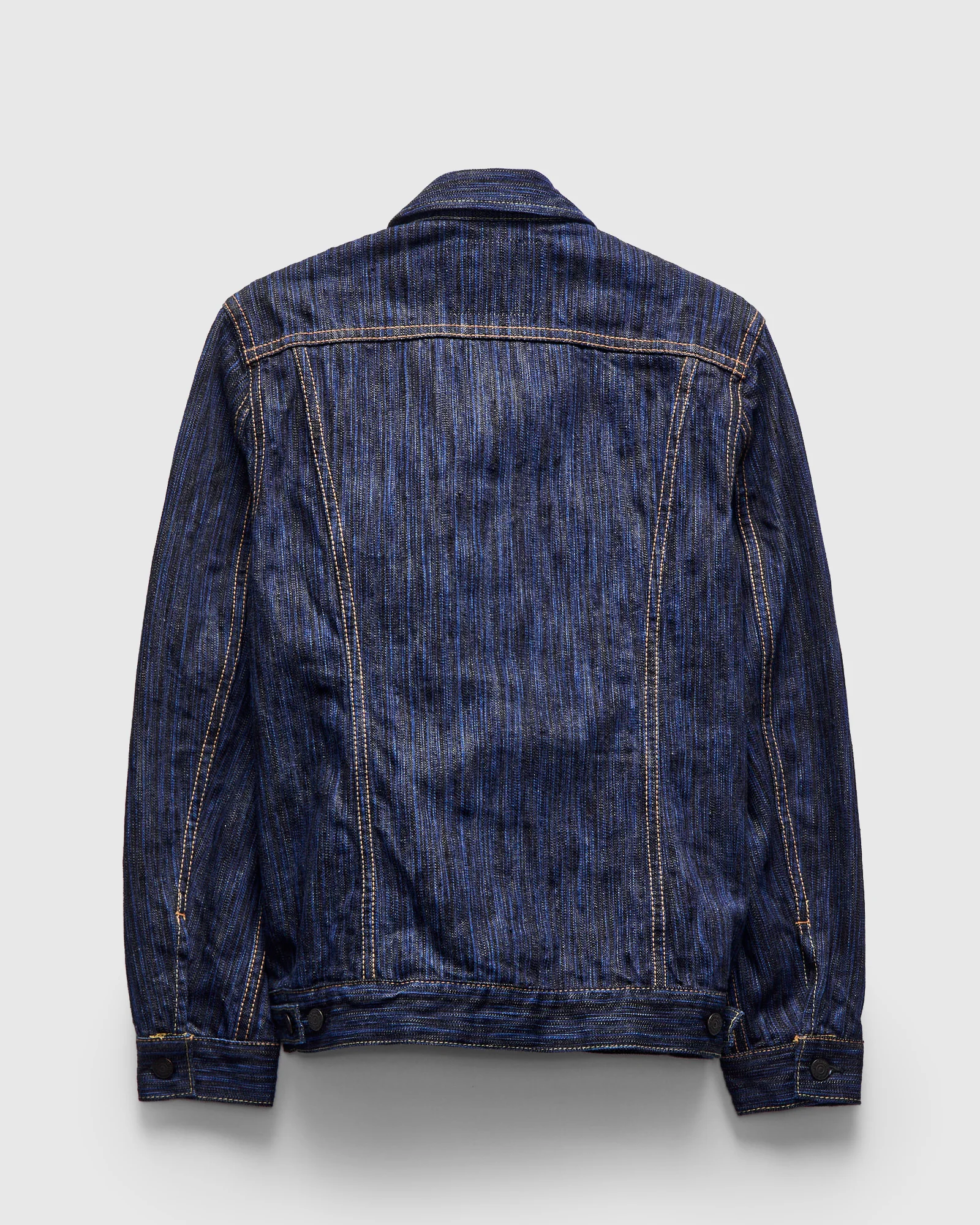 "Dark Waterfall" 14.5oz Type-3 Denim Jacket in Indigo - Image 4
