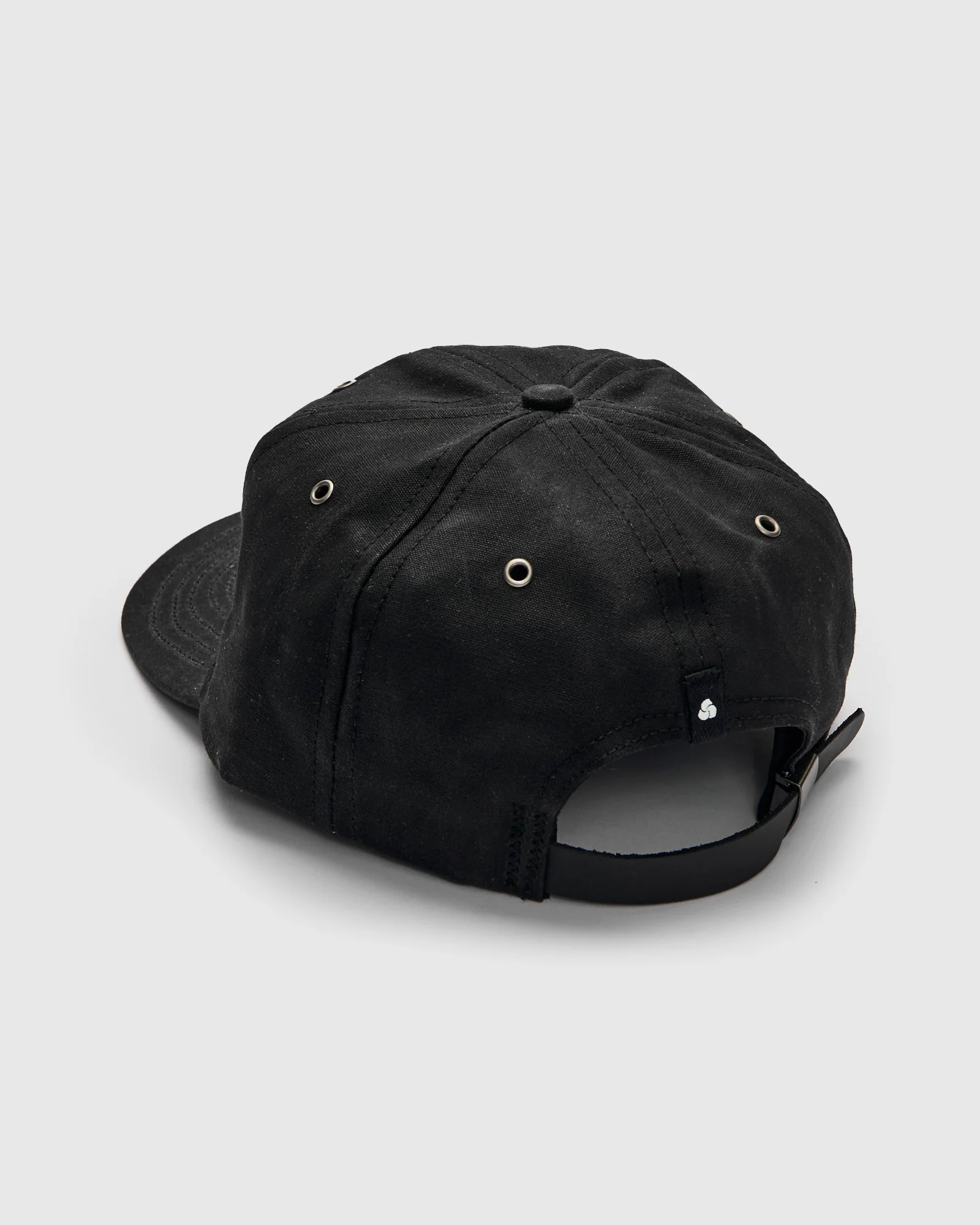 Waxed Canvas Baseball Cap in Black - Image 2