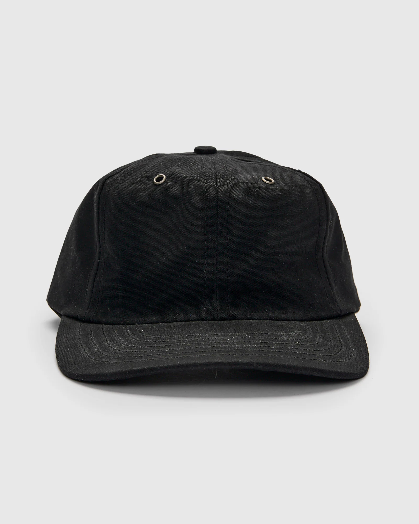 Waxed Canvas Baseball Cap in Black - Image 3