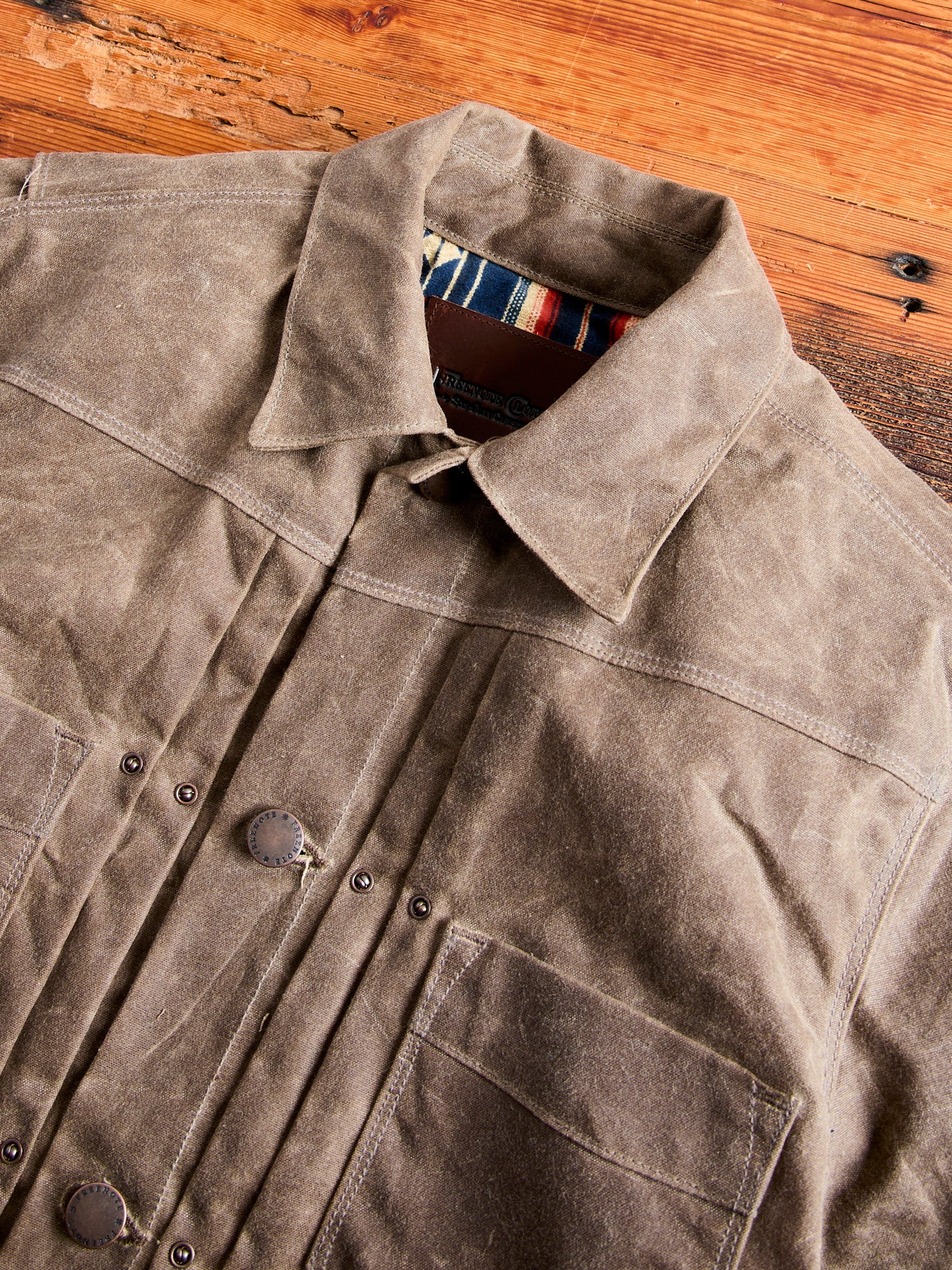 Waxed Canvas Riders Jacket in Oak - Image 5
