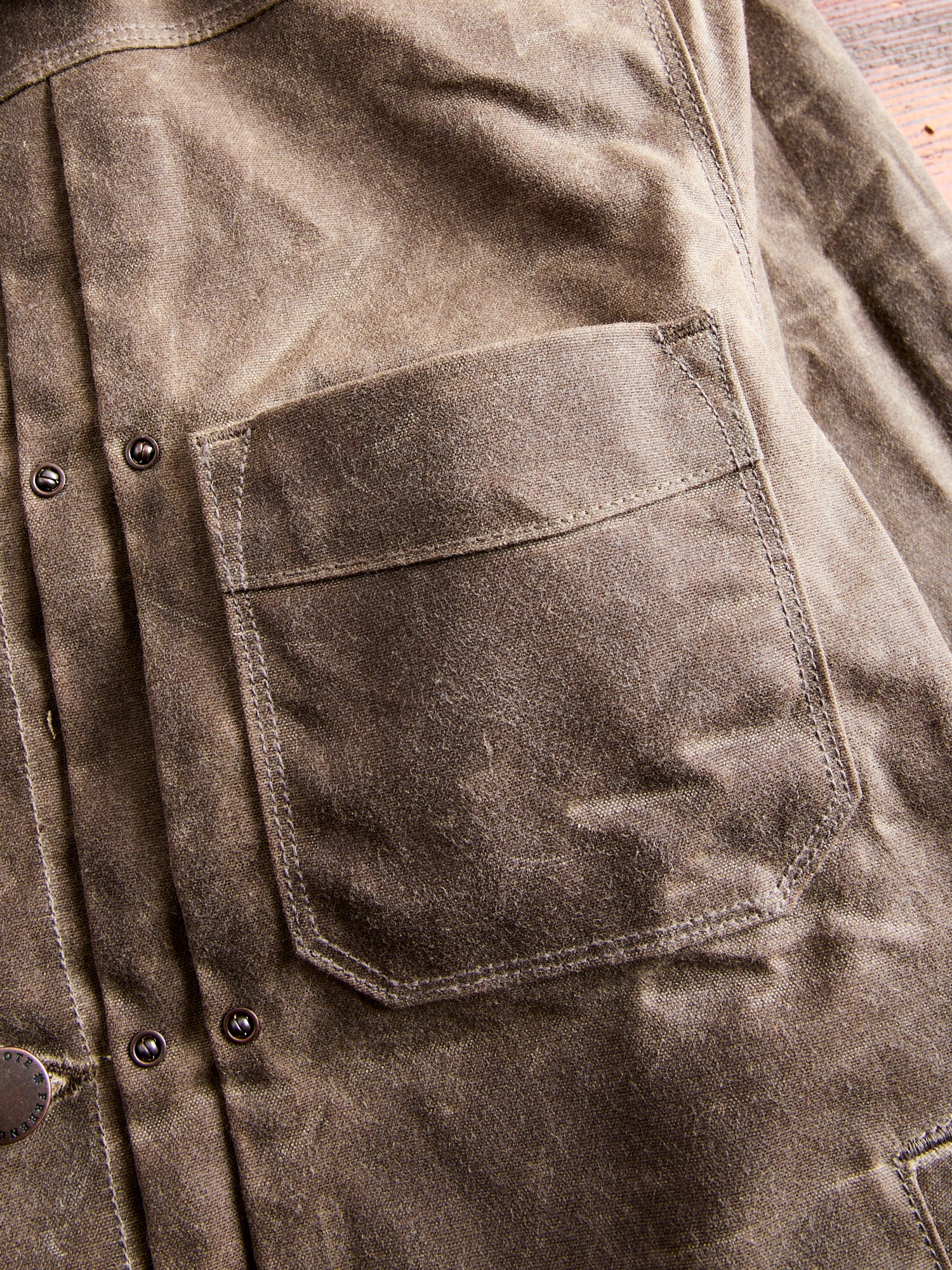 Waxed Canvas Riders Jacket in Oak - Image 7