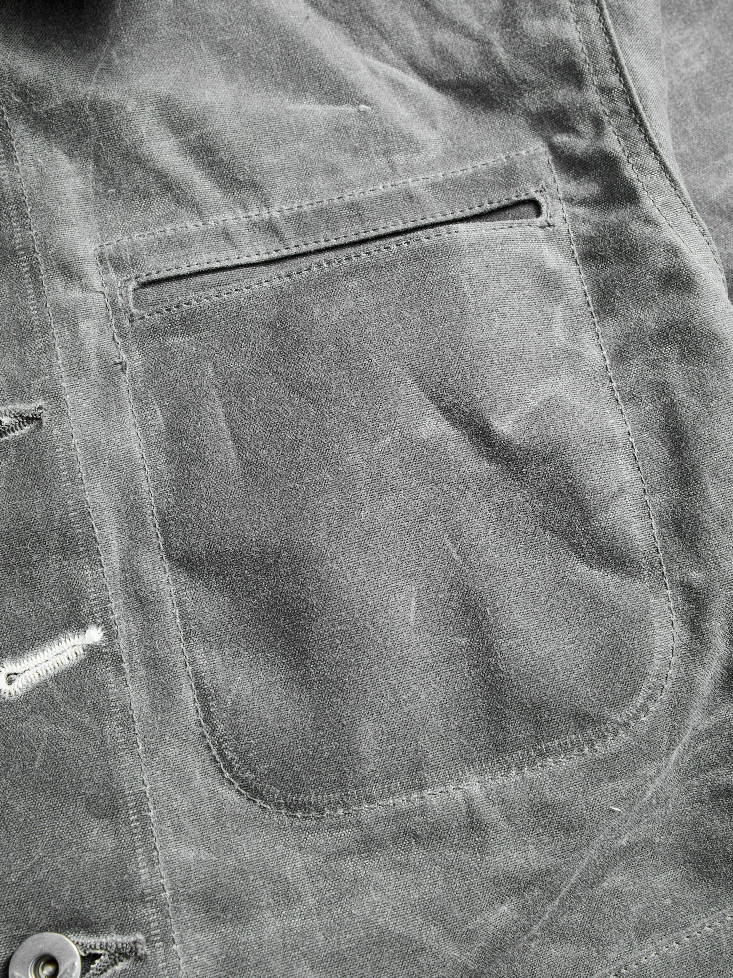 Waxed Canvas Ridgeline Supply Jacket in Grey - Image 4
