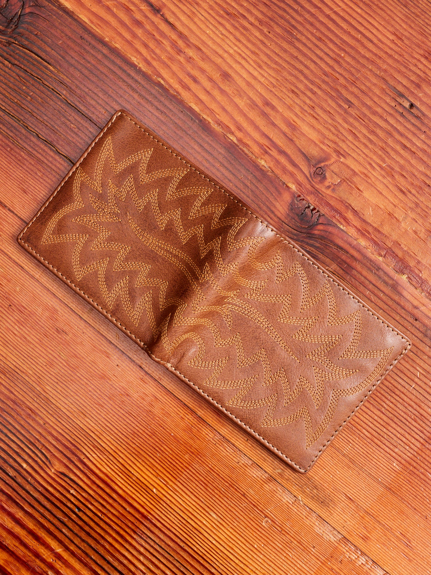 Western Bifold Wallet in Dark Brown - Image 5