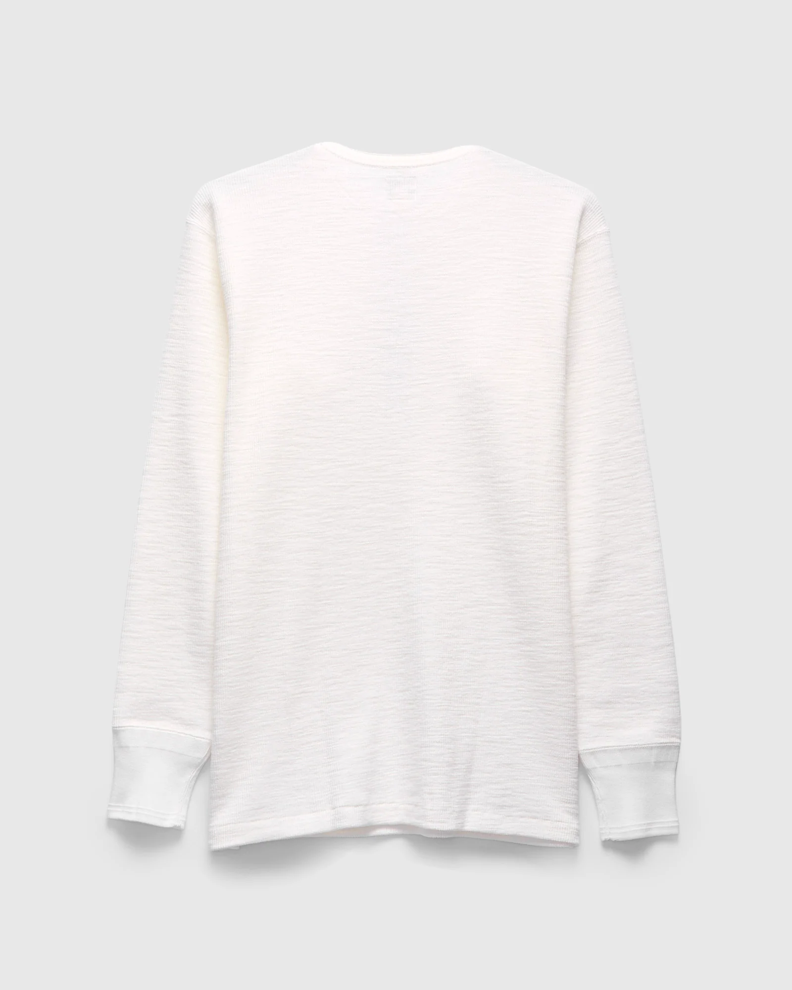 Western Cardigan Stitch Henley Shirt in White - Image 3