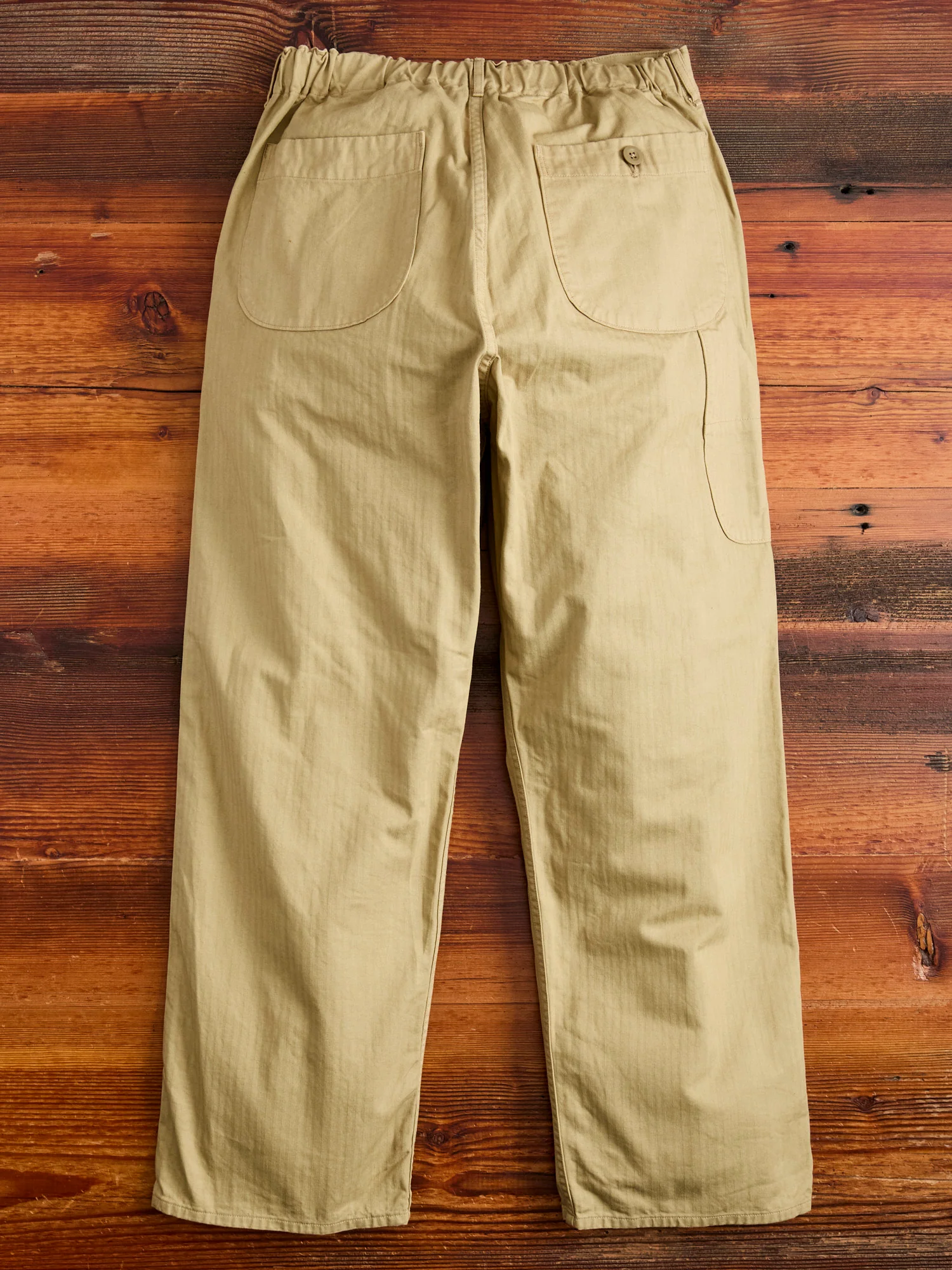 Wide Fit French Work Pants in Khaki - Image 3