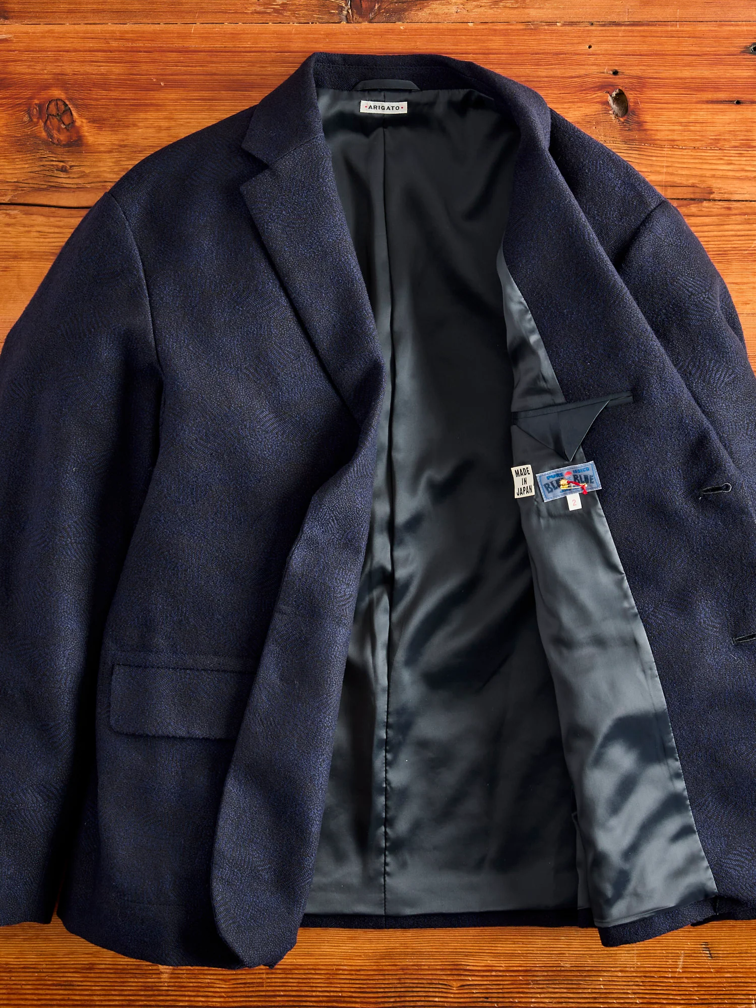 Wind Flow Jacquard 2B Jacket in Dark Navy - Image 3