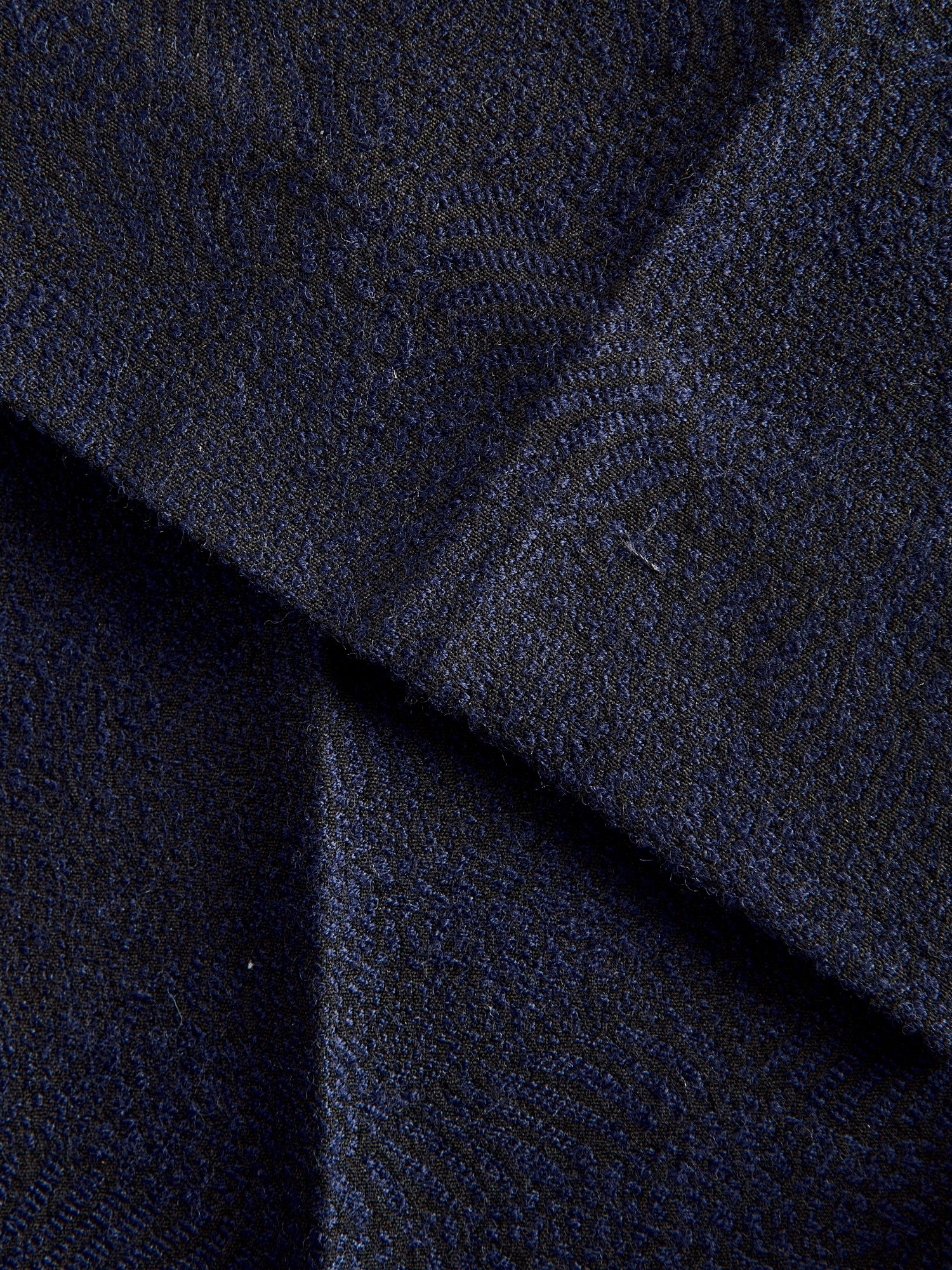 Wind Flow Jacquard Tucked Trousers in Dark Navy - Image 12