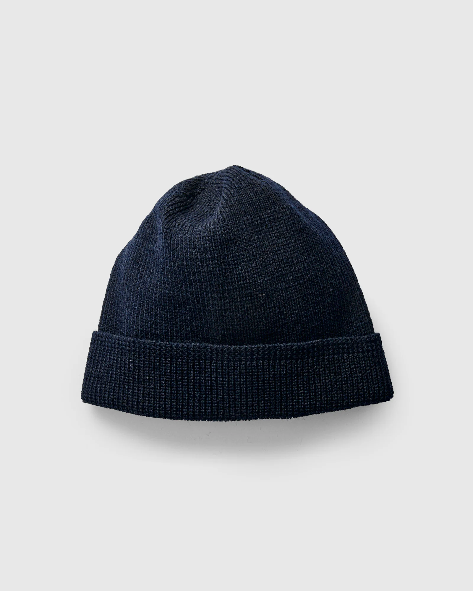 Wool Knit Watch Cap in Dark Navy - Image 3