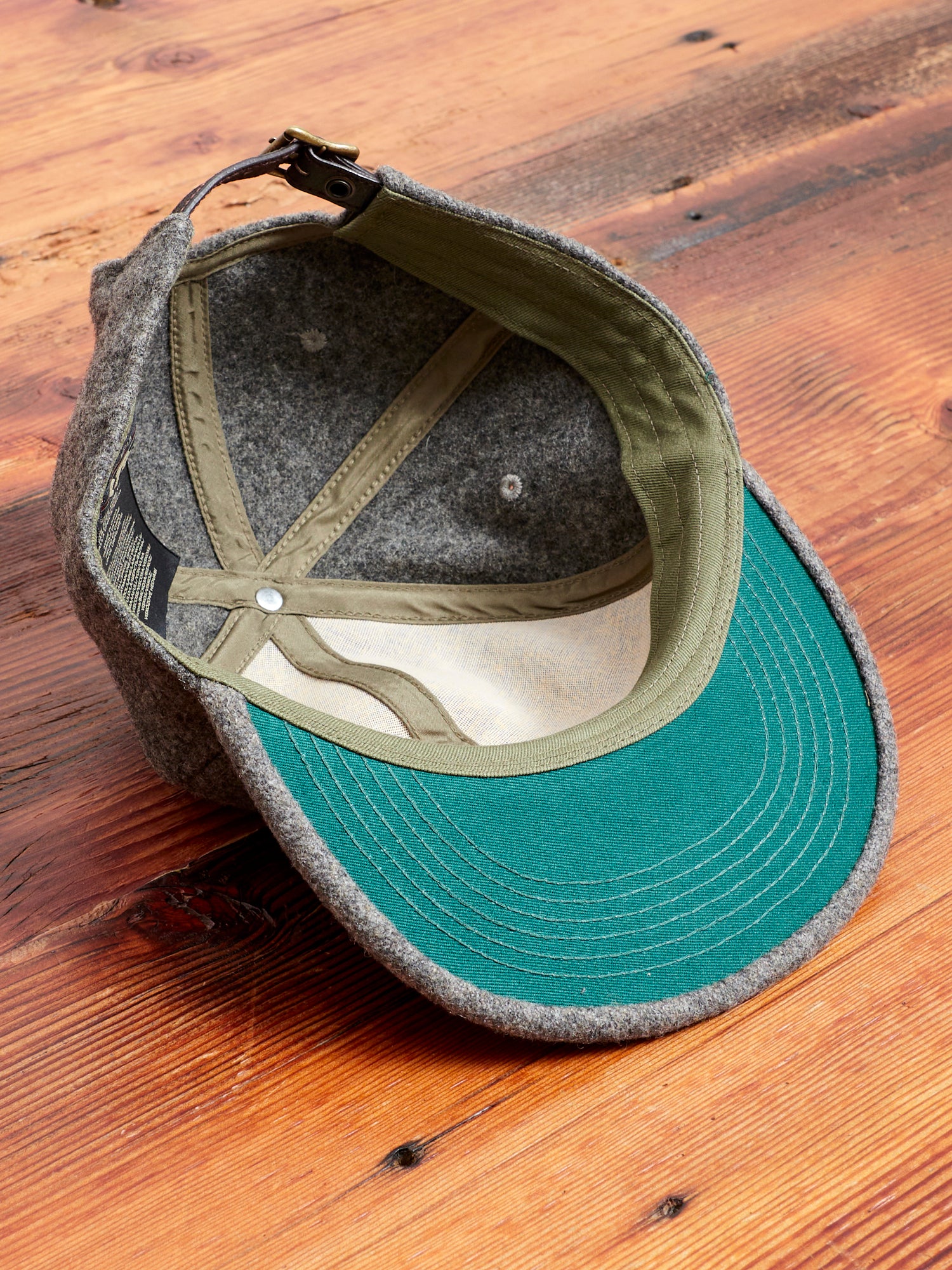 Wool Logo Baseball Cap in Heather Grey - Image 9