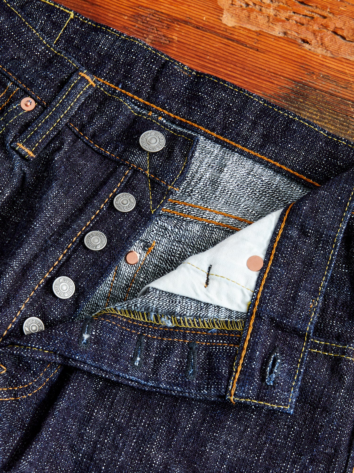 WSB-019 "Double Slub" 16oz Rinsed Selvedge Denim - Relaxed Tapered Fit - Image 7