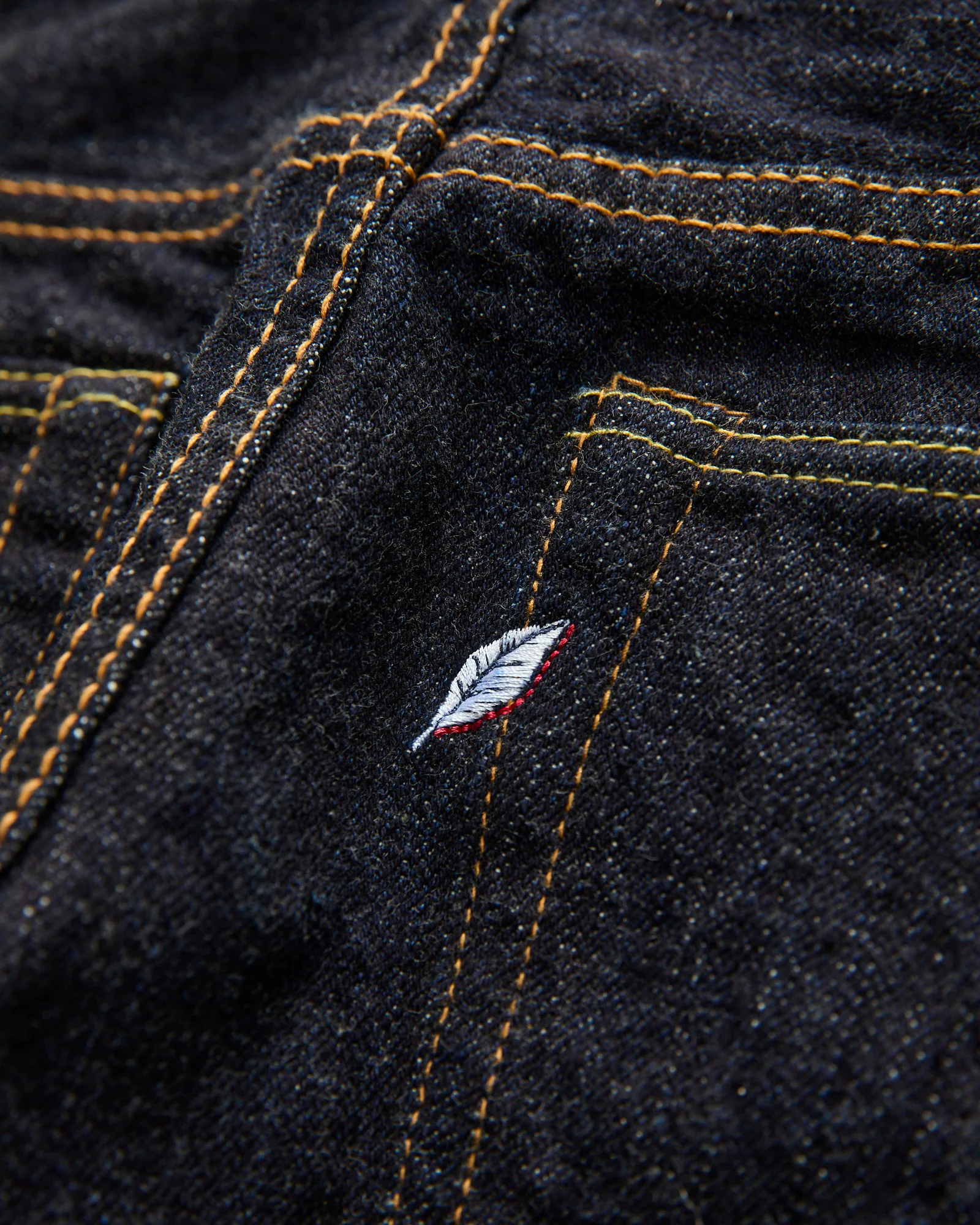 XX-013 14oz Rinsed Selvedge Denim - Slim Tapered Fit - Image 4