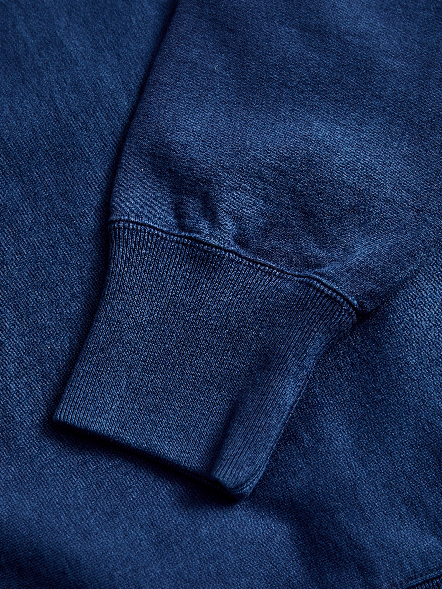 Yarn-Dyed Pullover Hoodie in Indigo - Image 6