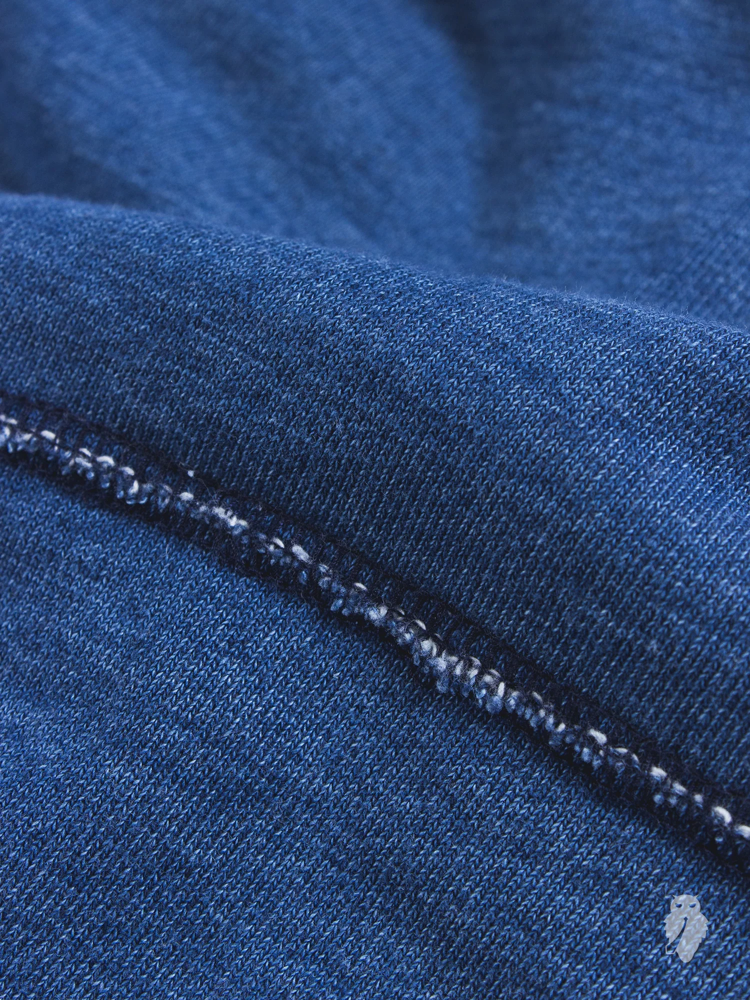 Yarn-Dyed Pullover Hoodie in Washed Indigo - Image 5